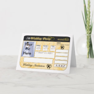 Boarding Pass Hochzeit Einladung zu individualisie