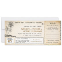 Boarding Pass Hochzeit mit UAWG einlädt