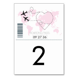 Boarding-Pass-Hochzeit Tischnummer