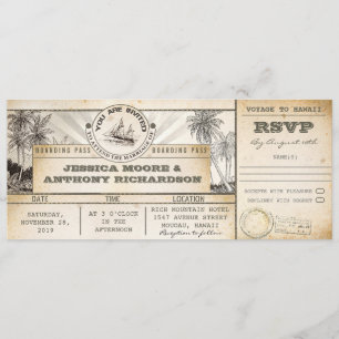 Boarding Pass Hochzeitskarten - Einladungen