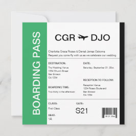 Boarding-Pass-Hochzeitsticket Einladung
