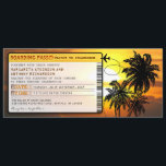 Boarding Pass Hochzeitstickets Einladungen mit Son<br><div class="desc">Schöne Sonnenuntergang Flugzeug Tickets - Boarding Pass - Hochzeitseinladung mit Palmen bei Sonnenuntergang. Ich schlage das "Metallic" Papier für dieses Design vor. Wenn Sie weitere Produkte benötigen (wie Begrüßungsschreiben, Briefmarke, Hochzeitsaufkleber, Knöpfe, spezielle Umschläge etc.), kontaktieren Sie mich bitte. Wenn Ihnen mein Stil gefällt, schauen Sie bitte in meinem Geschäft nach,...</div>