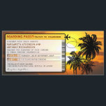 Boarding Pass Hochzeitstickets Einladungen mit Son<br><div class="desc">Schöne Sonnenuntergang Flugzeug Tickets - Boarding Pass - Hochzeitseinladung mit Palmen bei Sonnenuntergang. Ich schlage das "Metallic" Papier für dieses Design vor. Wenn Sie weitere Produkte benötigen (wie Begrüßungsschreiben, Briefmarke, Hochzeitsaufkleber, Knöpfe, spezielle Umschläge etc.), kontaktieren Sie mich bitte. Wenn Ihnen mein Stil gefällt, schauen Sie bitte in meinem Geschäft nach,...</div>