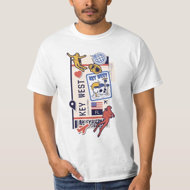 BOARDING PASS KEY WEST FLORIDA USA T-Shirt (Vorderseite)