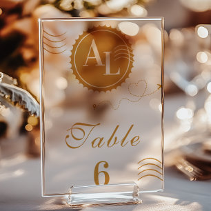 Boarding Pass kosmische Hochzeitdestination Acrylschild