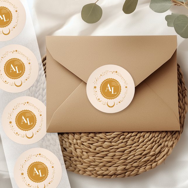 Boarding Pass kosmische Hochzeitdestination Runder Aufkleber (Von Creator hochgeladen)