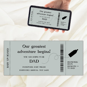 Boarding Pass Pregnancy Ankündigung für Ehemann