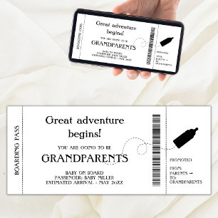 Boarding Pass Pregnancy Ankündigung für Eltern