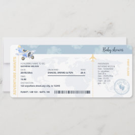 Boarding Pass Reisen Geschlecht Neutral Baby Dusch Einladung