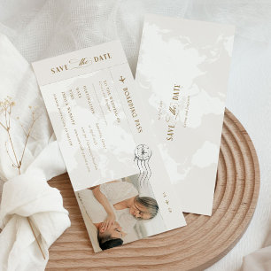 Boarding Pass Save the Date Einladung