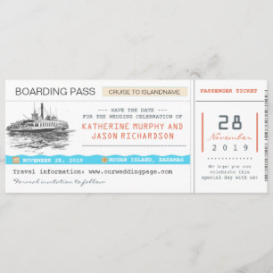 Boarding Pass Save the Date Tickets