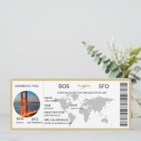 Boarding Pass Scratch Surprise Holiday/Trip Reveal