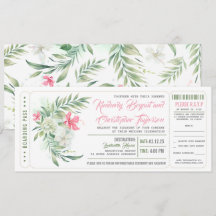 Boarding Pass | Strand von Floral | Hochzeitsticke