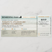 Boarding Pass Strand Wellen Hochzeitsfeiern & UAWG