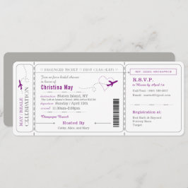 Boarding Pass Ticket Bridal Dusche Einladung