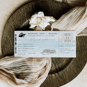 Boarding Pass Ticket Hochzeit Einladung
