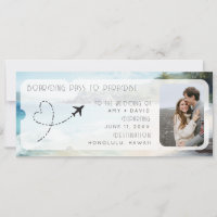 Boarding Pass to Paradise QR Code Hochzeit
