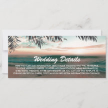 Boarding Pass Tropical Beach Hochzeiten Details