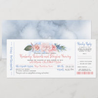 Boarding Pass | Tropischer Strand | Hochzeitsticke