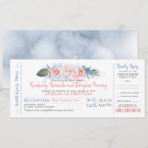 Boarding Pass | Tropischer Strand | Hochzeitsticke