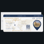Boarding Pass Überraschen Flugticket Hochzeit Einladung<br><div class="desc">Boarding Pass Überraschungsreise,  Hochzeitsfahrkarte Einladung mit einem Ziel Weltkarte,  Hochzeitpass,  Hochzeit in Urlaubsort,  mit QR Code UAwg .</div>