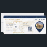 Boarding Pass Überraschen Flugticket Hochzeit Einladung<br><div class="desc">Boarding Pass Überraschungsreise,  Hochzeitsfahrkarte Einladung mit einem Ziel Weltkarte,  Hochzeitpass,  Hochzeit in Urlaubsort,  mit QR Code UAwg .</div>
