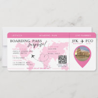 Boarding Pass Überraschen Flugticket Hochzeit