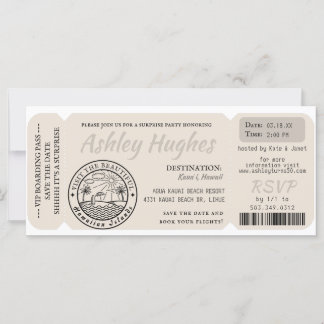 Boarding Pass | Überraschen Zielort Geburtstag