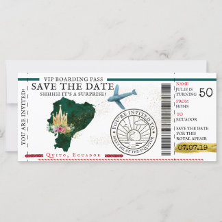 Boarding Pass | Überraschen Zielort Geburtstag