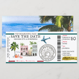 Boarding Pass | Überraschen Zielort Geburtstag