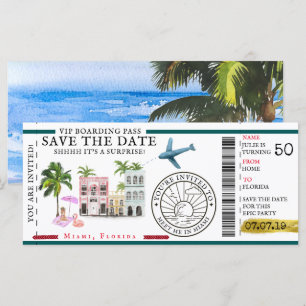 Boarding Pass Überraschen Zielort Geburtstag