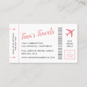 Boarding Pass Visitenkarten Visitenkarte