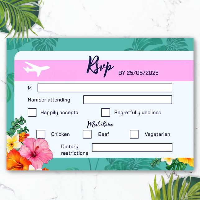 Boarding Pass Wedding Einladung Zielort (Boarding Pass Destination Wedding RSVP)