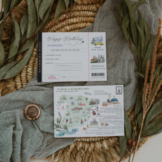 Boarding Pass | Wochenende in Spanien Einladung