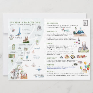 Boarding Pass | Wochenende in Spanien Einladung