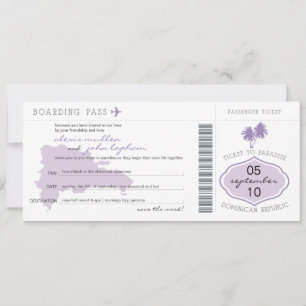 Boarding Save the Date in die Dominikanische Repub