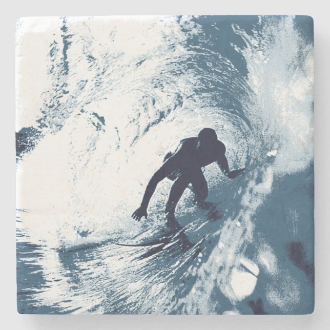 Boarding Trybe Rohr hawaiische Tiki Steinuntersetzer (Vorderseite)