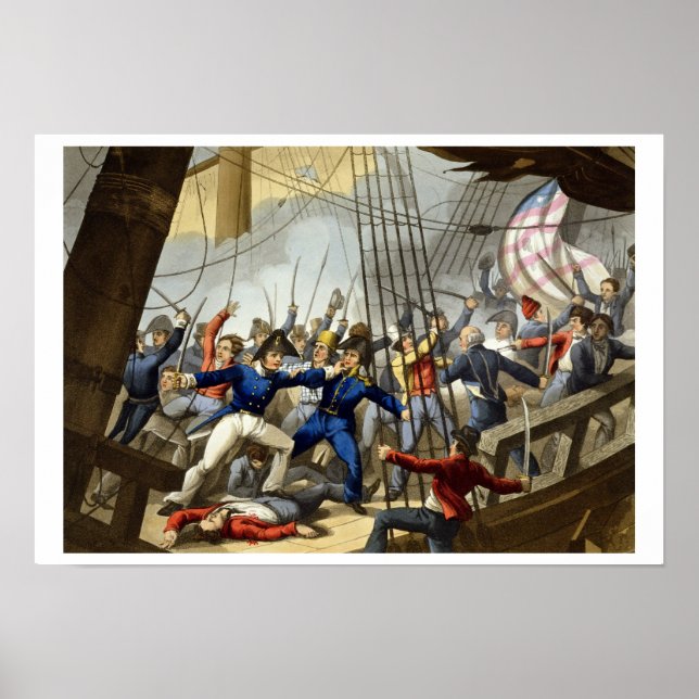 Boarding und das amerikanische Schiff "Chesapeake" Poster (Vorne)