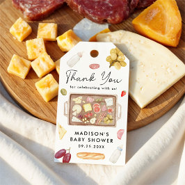 Boards and Bottles Charcuterie Baby Shower Geschenkanhänger