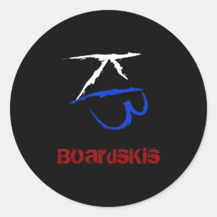 BoardsKis - Emblem-Aufkleber (schwarz) Runder Aufkleber