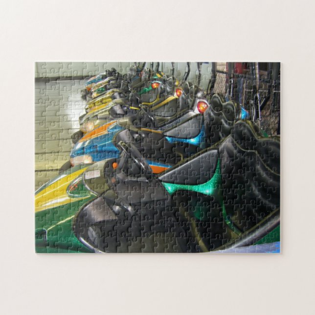 Boardwalk Bumper Cars RehoBeide Strand, DE Foto Puzzle (Horizontal)