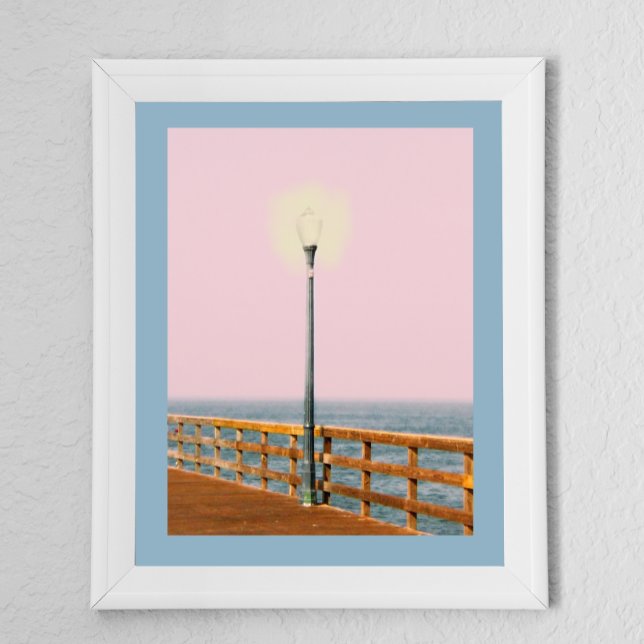 Boardwalk Lamppost Siegel Beach Digital Art Poster (Von Creator hochgeladen)