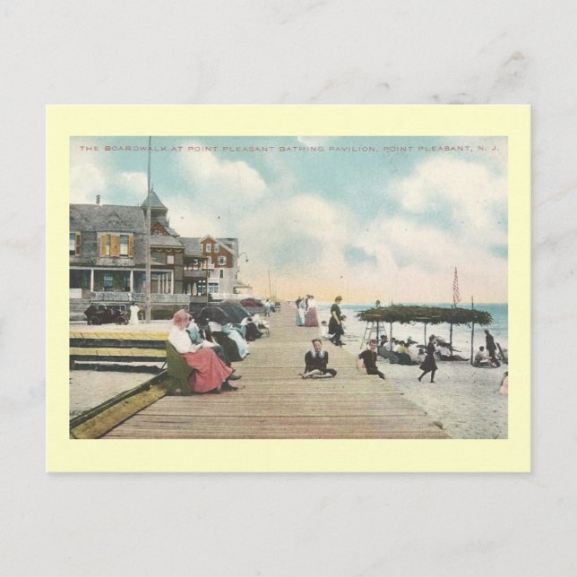 Boardwalk, Point Pleasant, New Jersey Vintag Postkarte (Vorderseite)