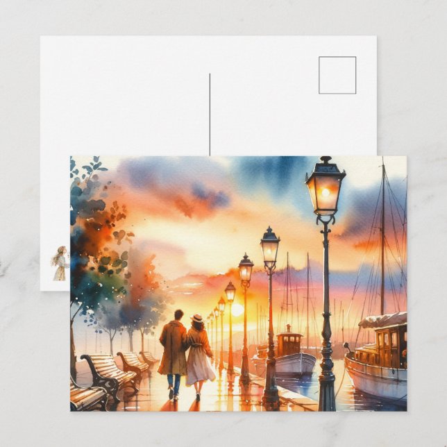 Boardwalk Postkarte (Vorne/Hinten)