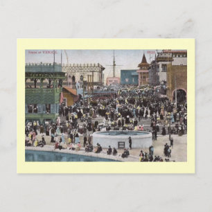 Boardwalk, Venedig, Kalifornien 1910 Vintag Postkarte