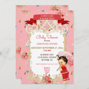 Boardwalk Victoriana Beach Summer Baby Dusche Einladung