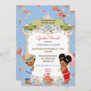 Boardwalk Victoriana Beach Summer Gender Reveal Einladung