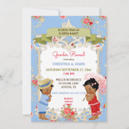 Boardwalk Victoriana Beach Summer Gender Reveal Einladung