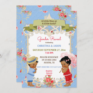 Boardwalk Victoriana Beach Summer Gender Reveal Einladung