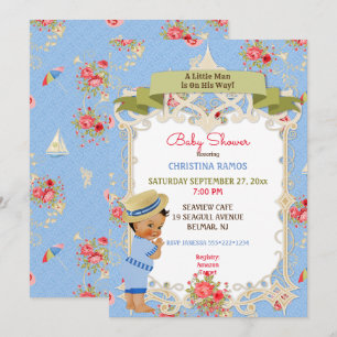 Boardwalk Victoriana Strand Baby Shower Einladung